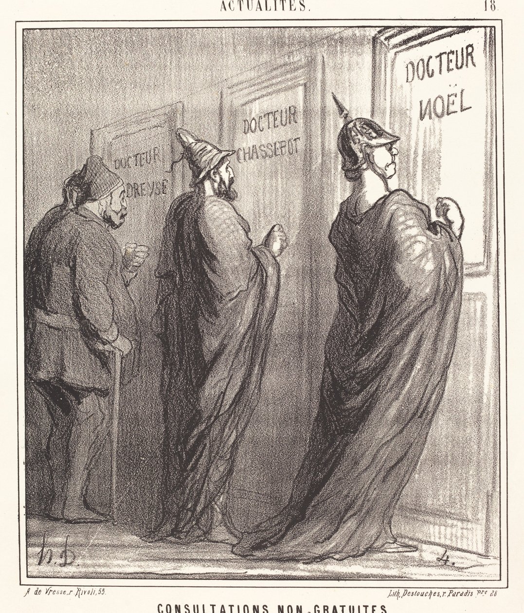 Konsultationer inte gratis av Honoré Daumier
