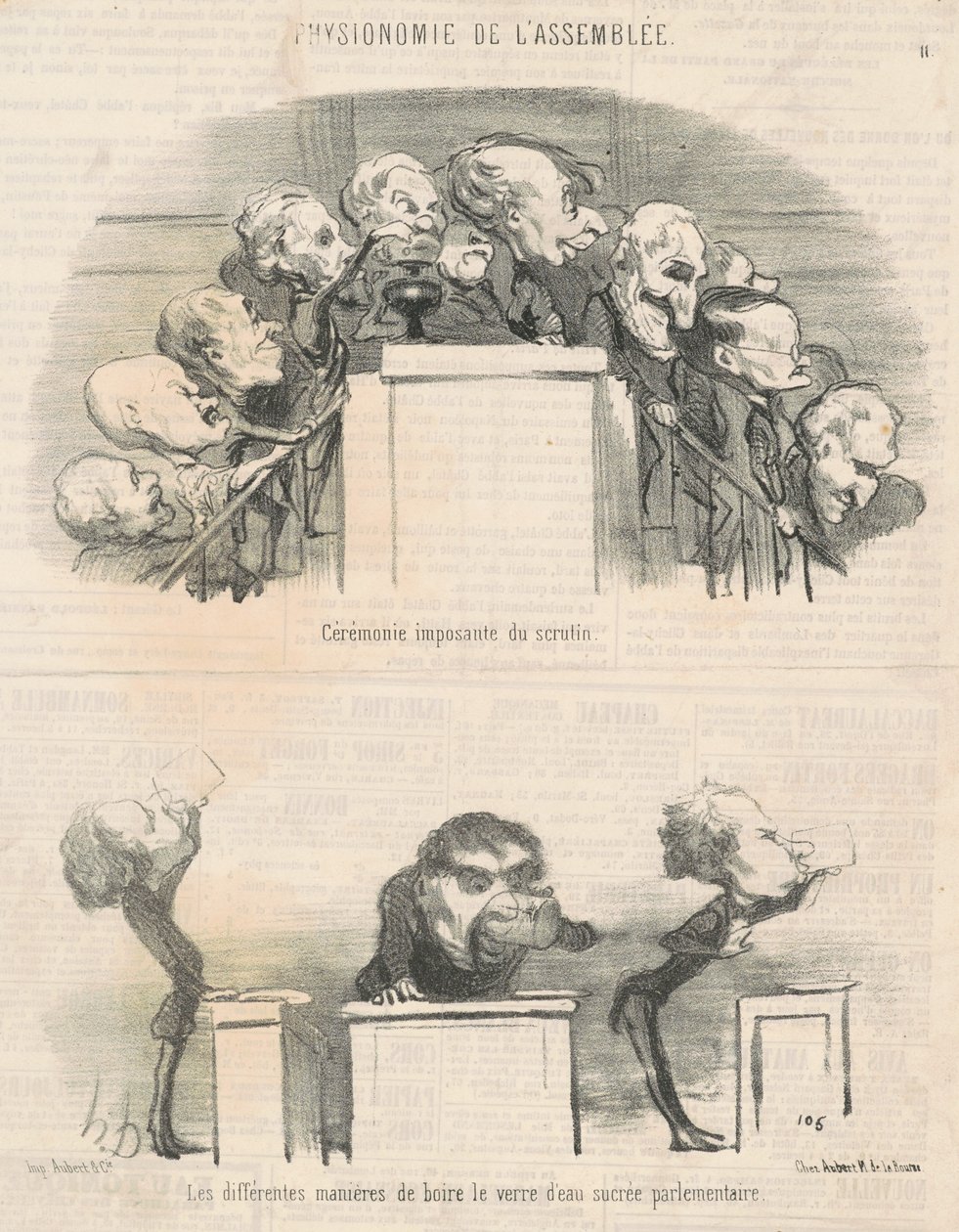 Stora omröstningsceremonin av Honoré Daumier