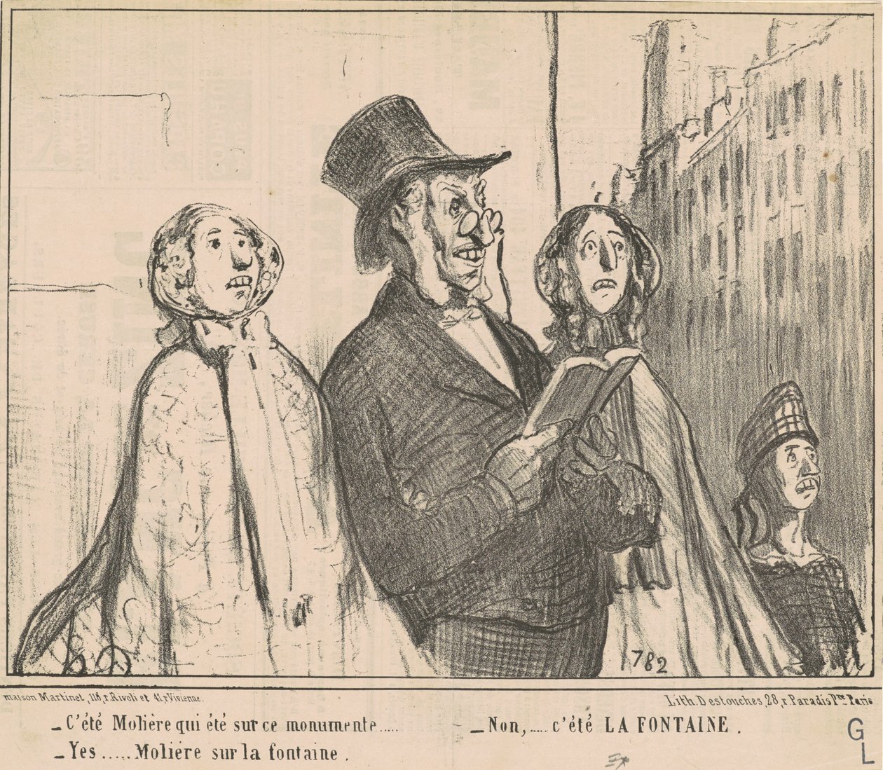 Det var Molière som stod på detta monument ... av Honoré Daumier