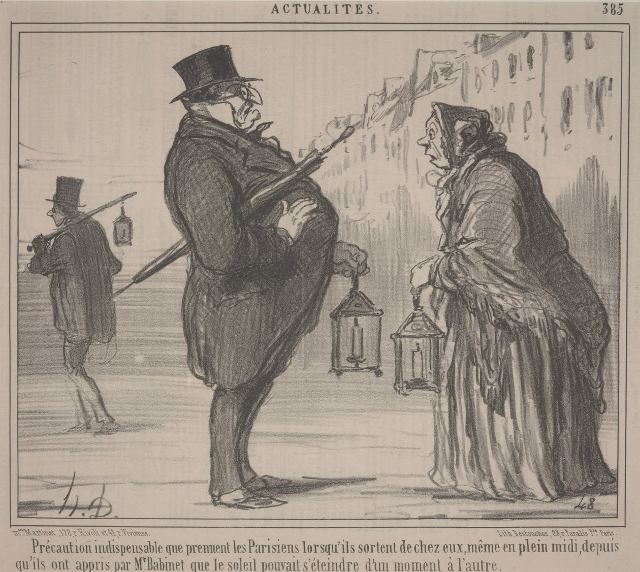 Aktuella händelser, nr. 385: Essential Precaution, Paris av Honoré Daumier