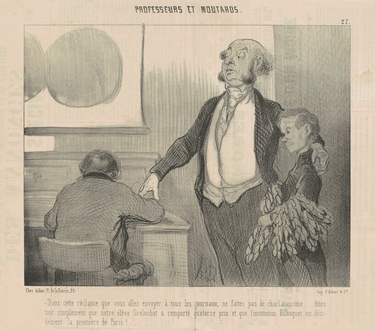 I den här annonsen som du ska skicka... av Honoré Daumier