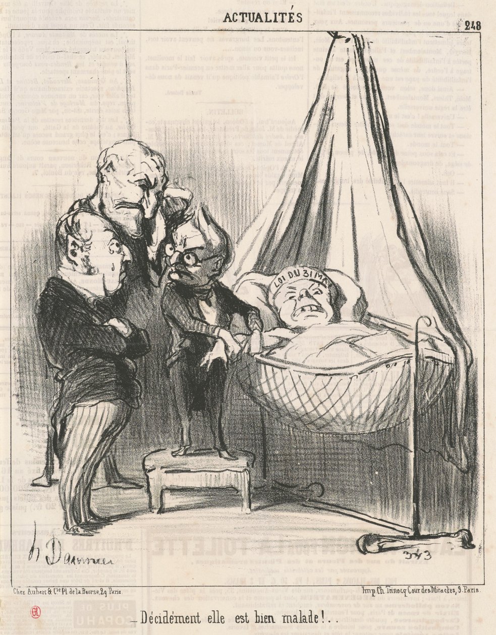 Hon är definitivt sjuk! av Honoré Daumier