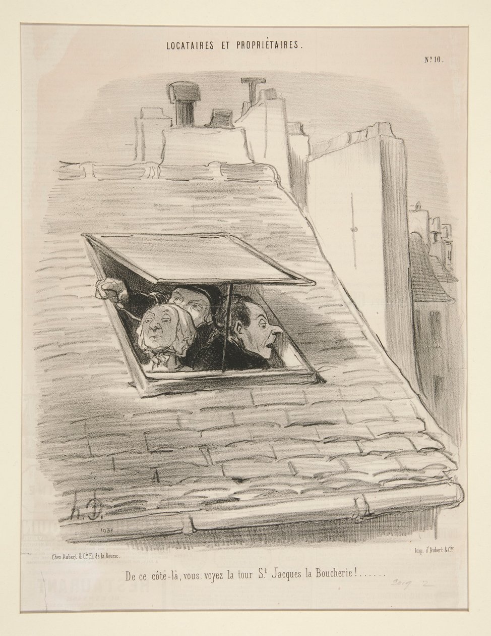 Från denna sida kan du se tornet St. Jacques la Boucherie! av Honoré Daumier