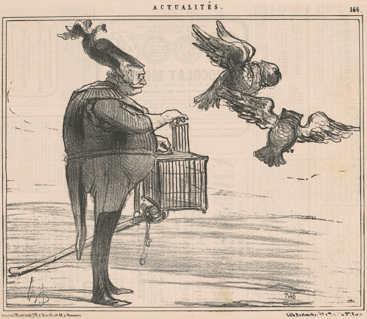 Två storhertigar släpptes lös ... på Sevastopol av Honoré Daumier