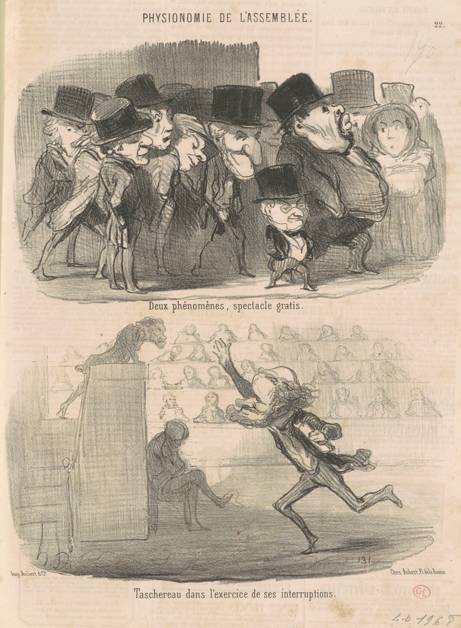 Två fenomen, gratis show... av Honoré Daumier