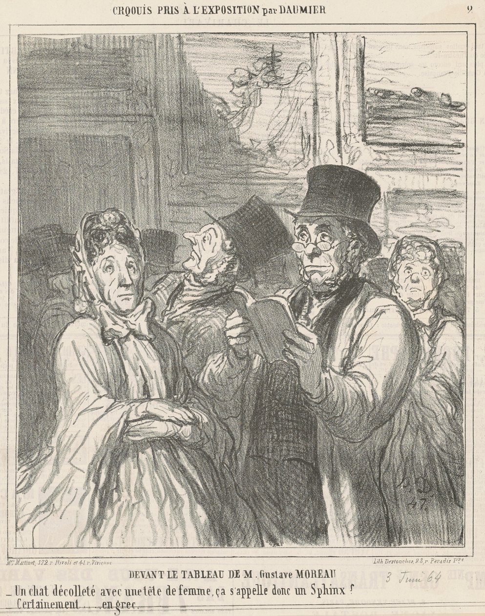 Framför målningen av M. G. Moreau av Honoré Daumier