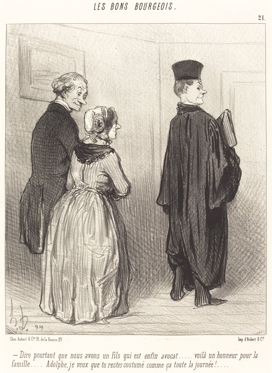 Att säga... att vi har en son som är... en advokat... av Honoré Daumier