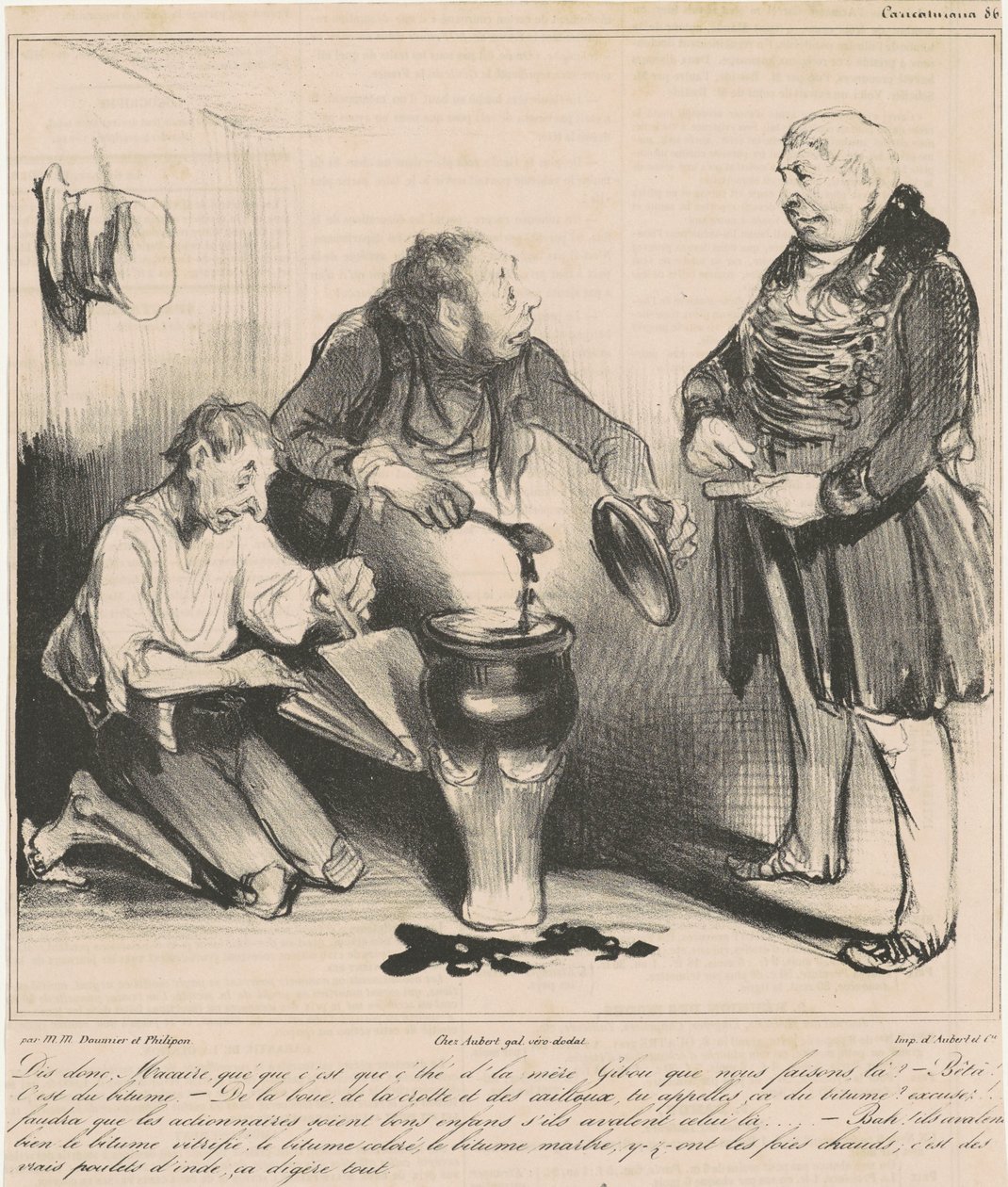 Säg mig, Macaire, vad är det för te... av Honoré Daumier