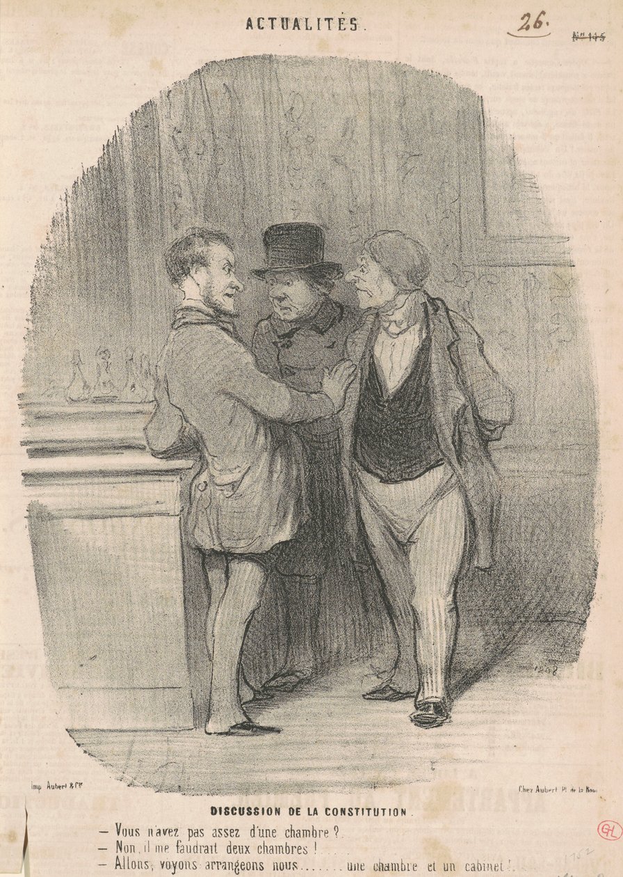 Diskussion om grundlagen av Honoré Daumier