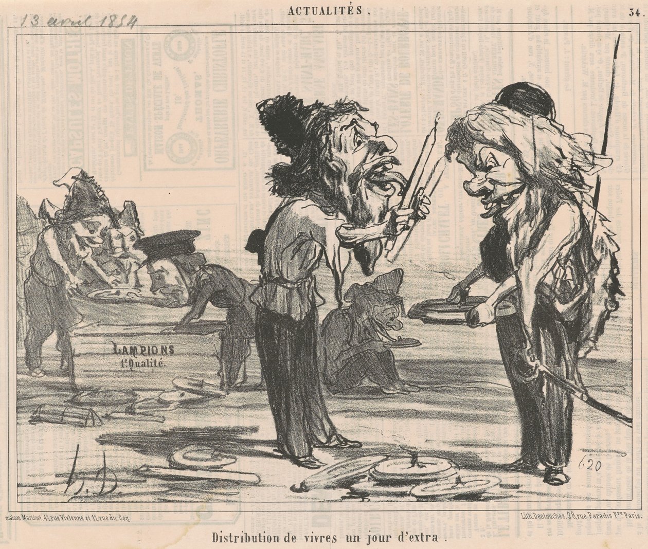 Matutdelning en extra dag av Honoré Daumier