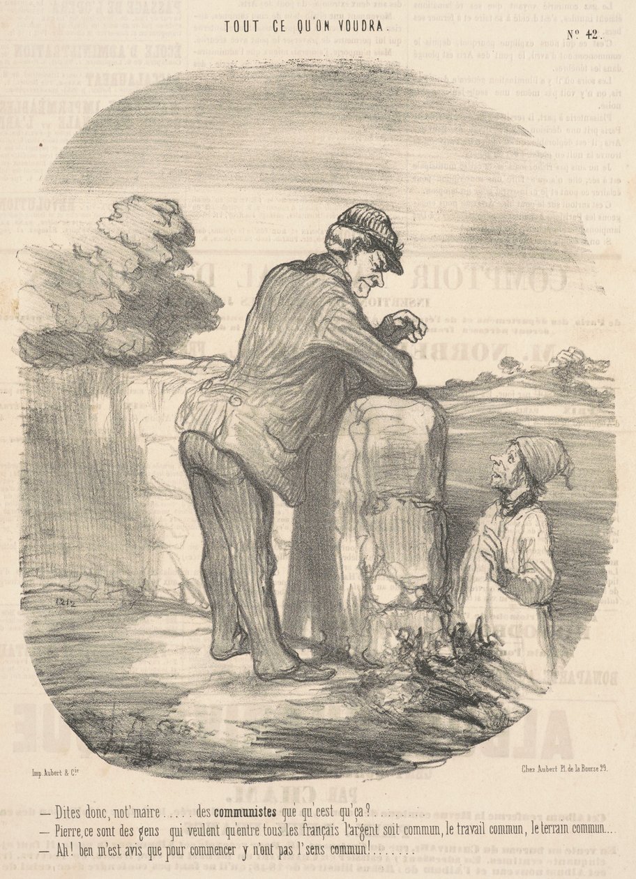 Säg mig, inte borgmästaren... Kommunister, vad är det? av Honoré Daumier