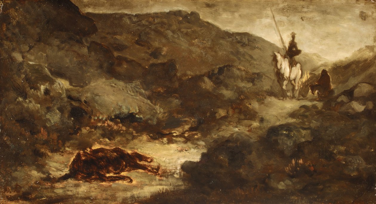 Don Quijote and the Dead Mule, efter 1864. av Honoré Daumier