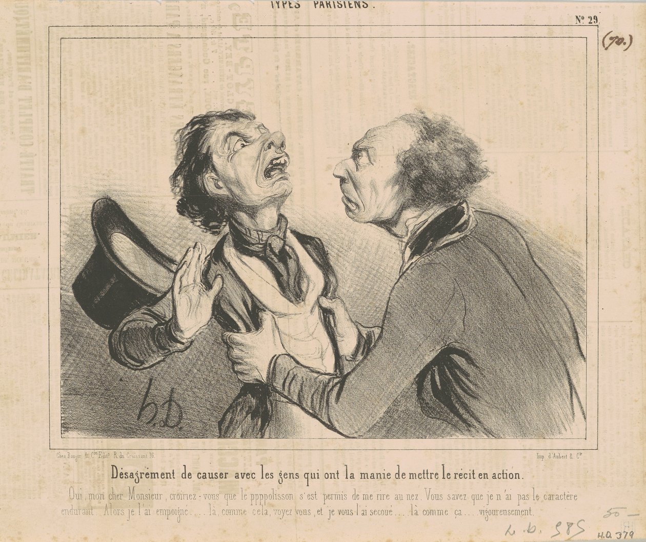 Obehag att chatta med människor... av Honoré Daumier