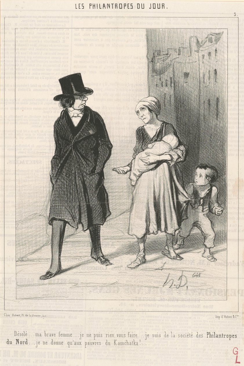 Förlåt... Jag är från Northern Philanthropists Society... av Honoré Daumier