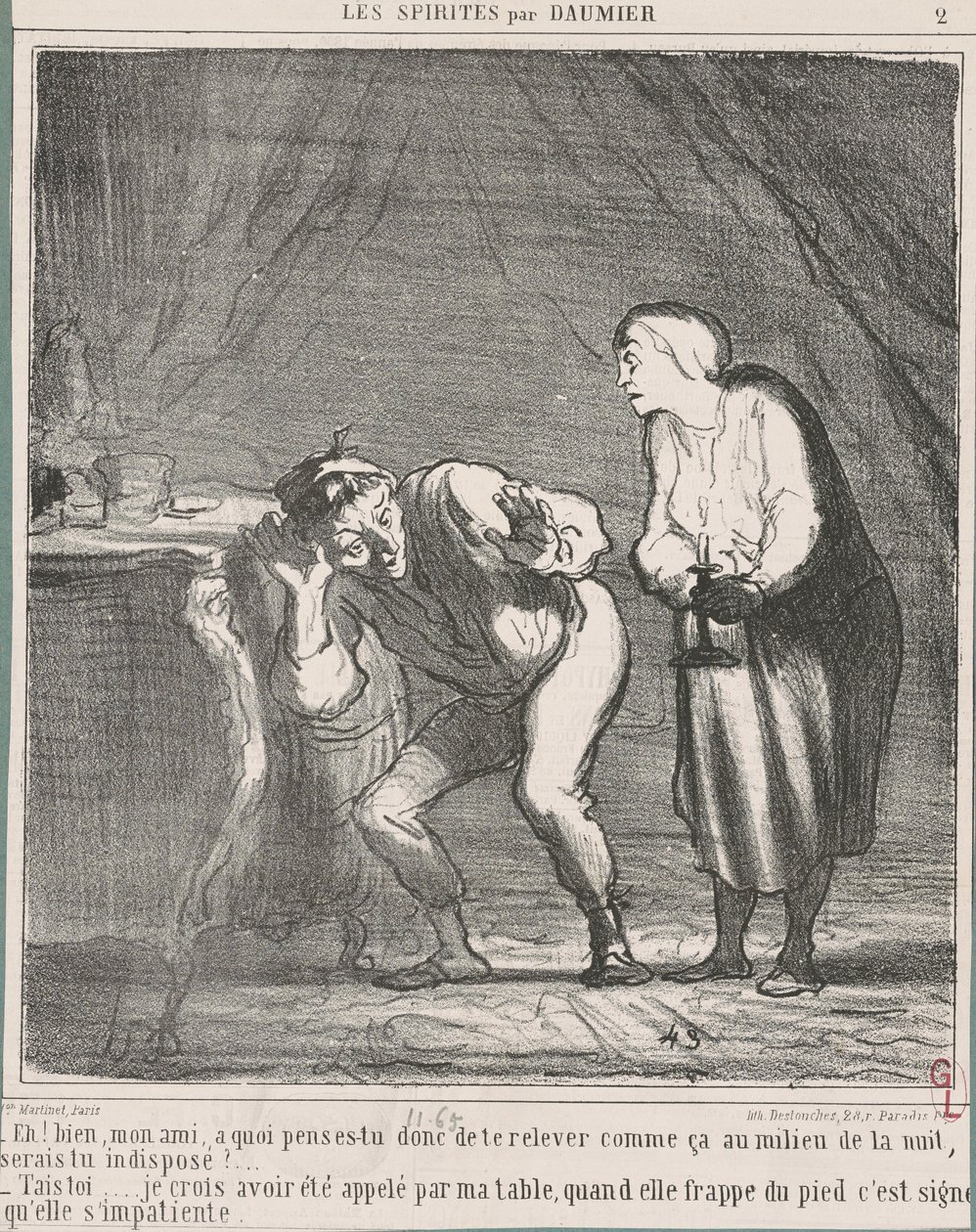 Hallå! Tja... min vän, vad tänker du på? ... av Honoré Daumier