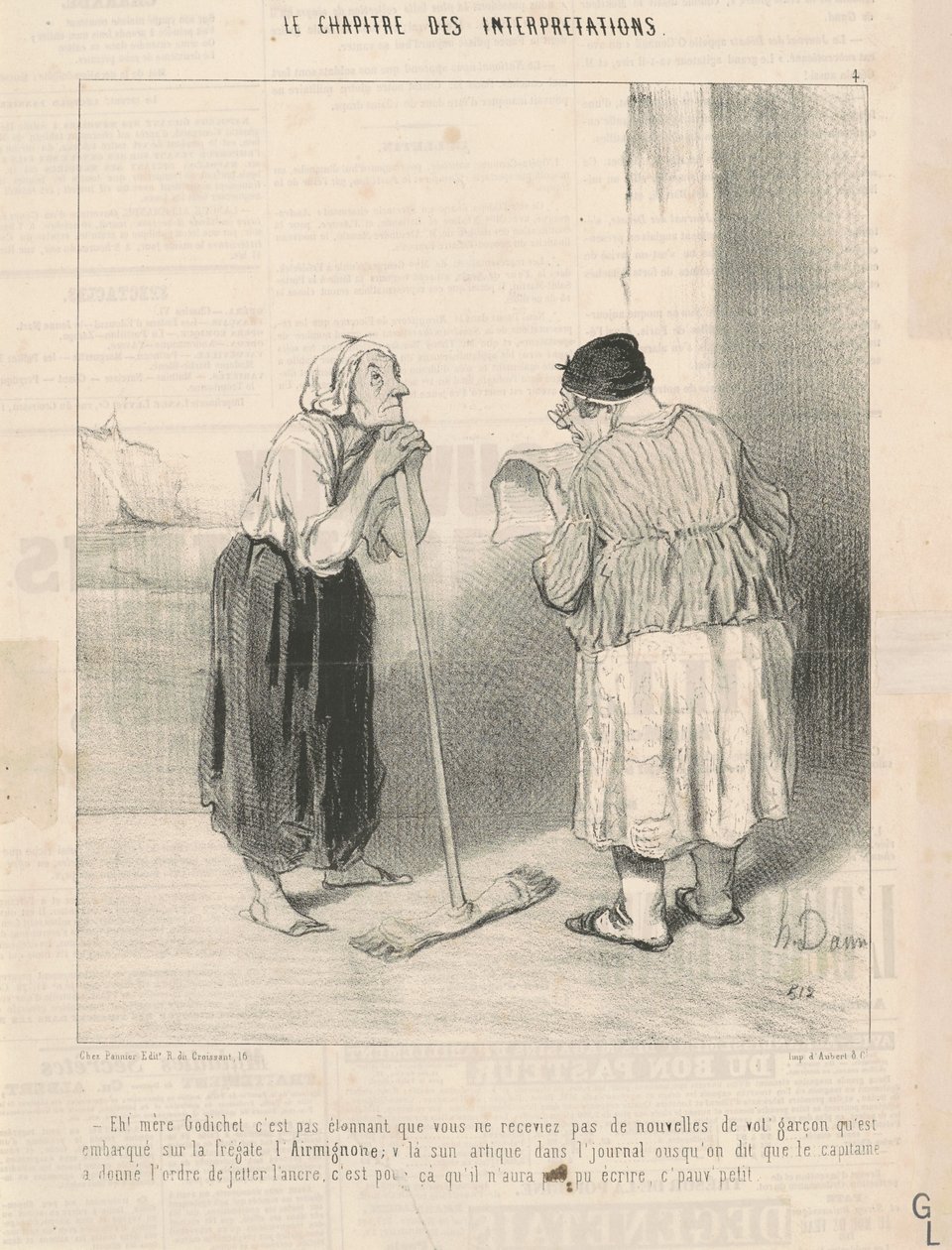 Hallå! Moder Godichet det är inte förvånande... av Honoré Daumier