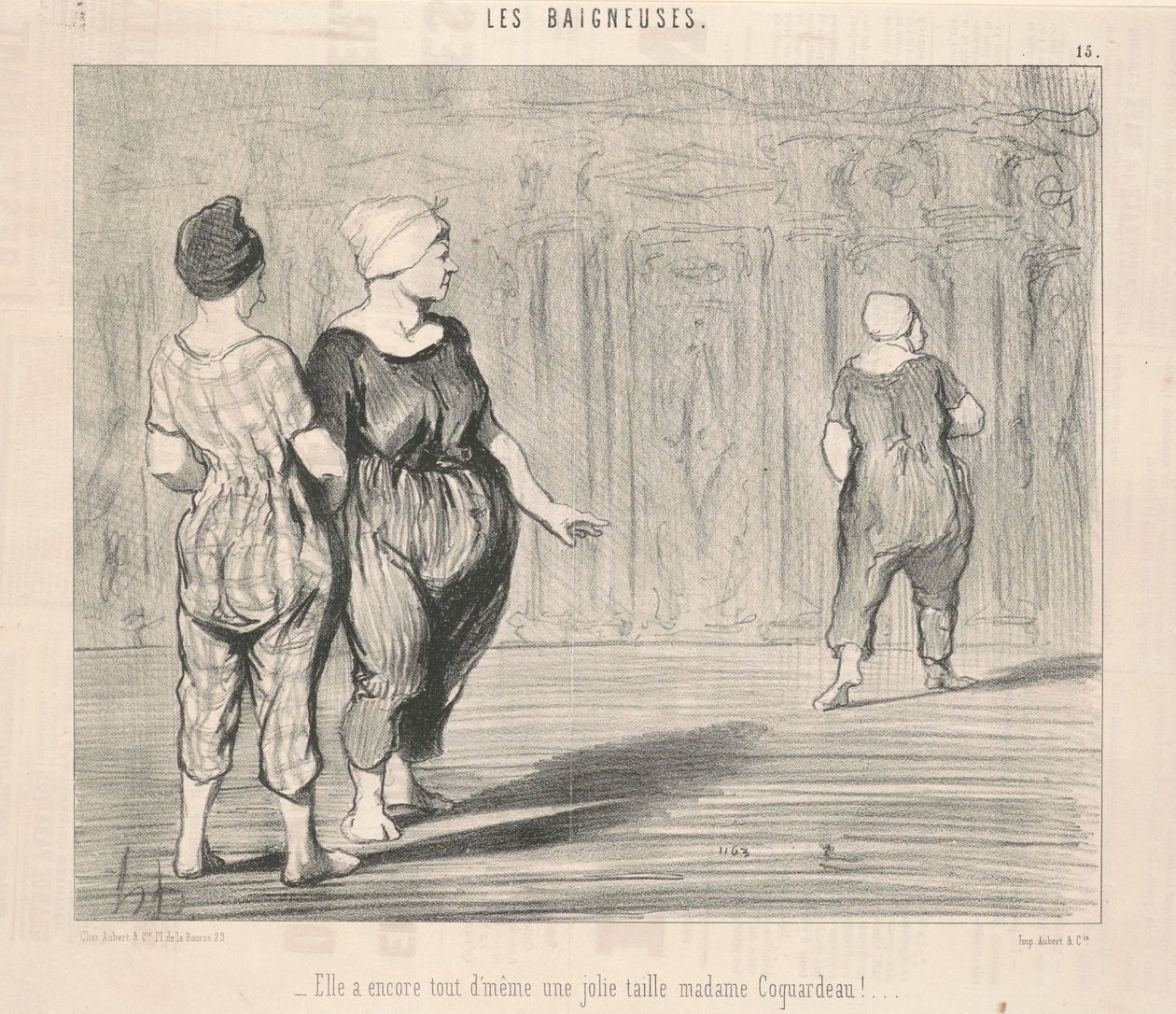 Hon har fortfarande... en vacker Madame Coquardeau-midja! av Honoré Daumier