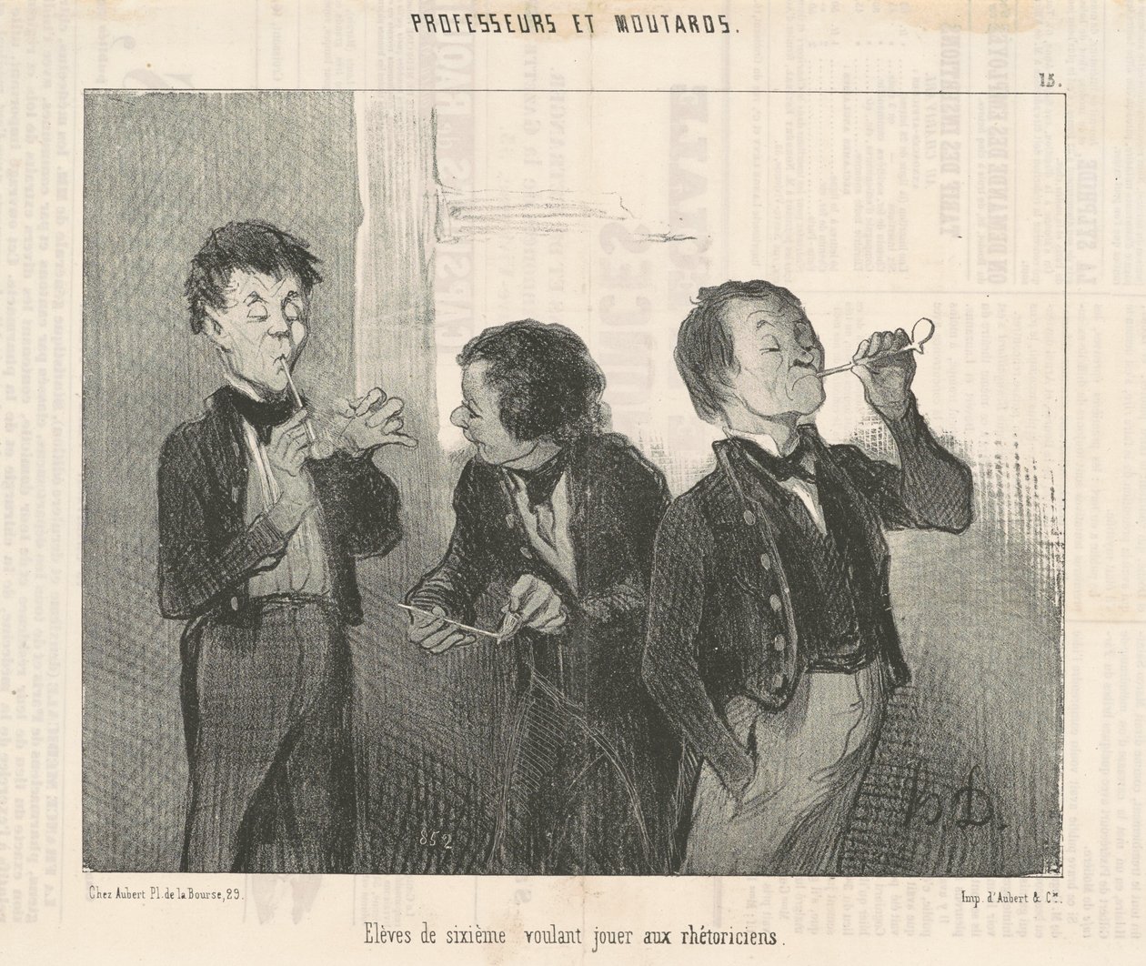 Sjätteklassare som vill leka retoriker av Honoré Daumier