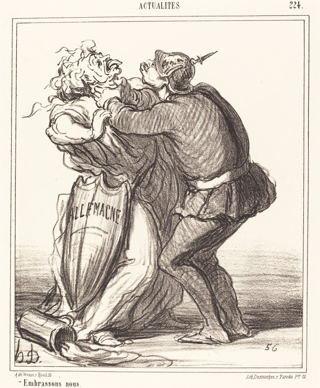 Låt oss kyssas av Honoré Daumier