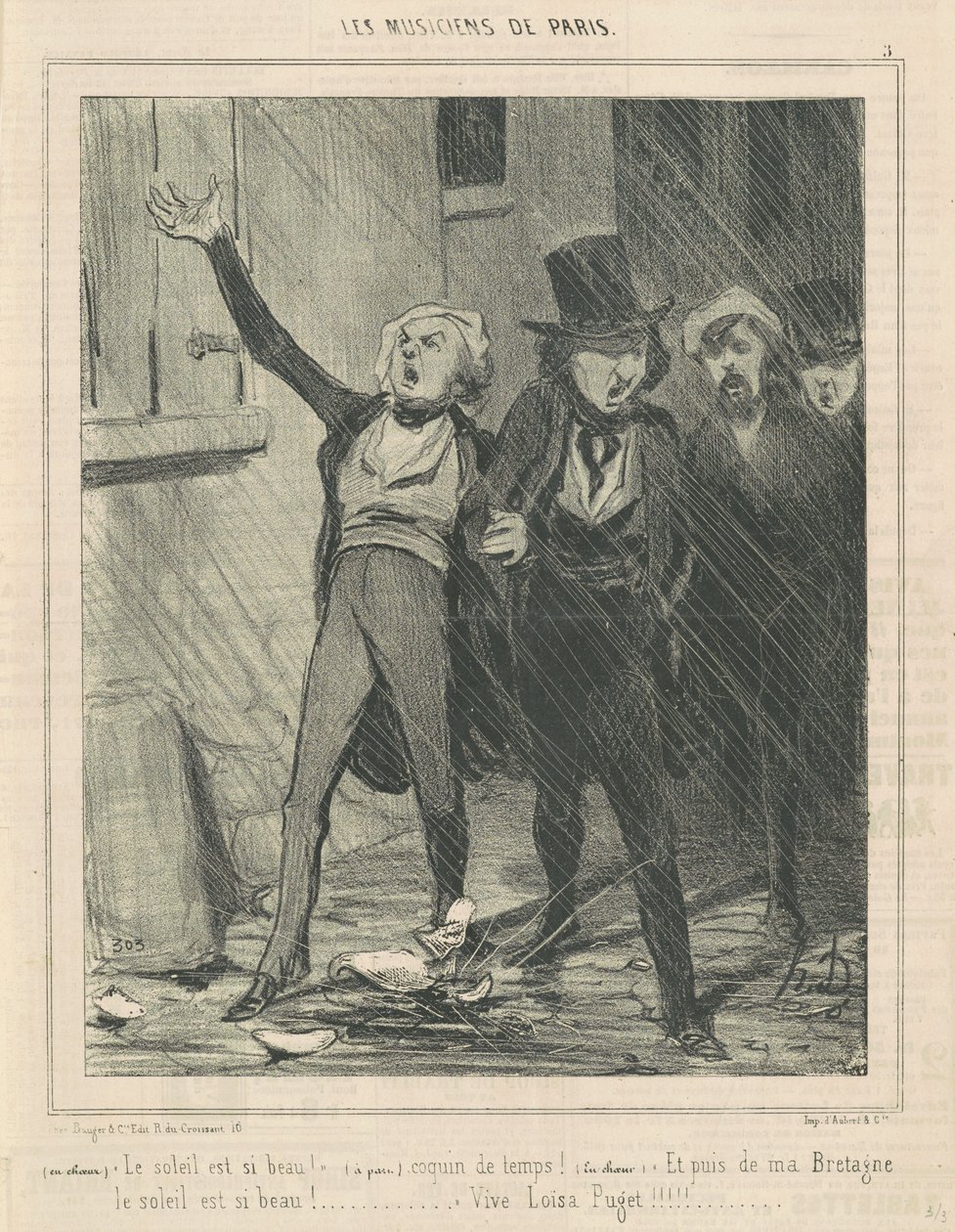 I kör. Solen är så vacker... av Honoré Daumier
