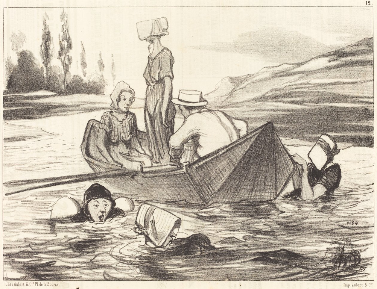 I fullt vatten av Honoré Daumier