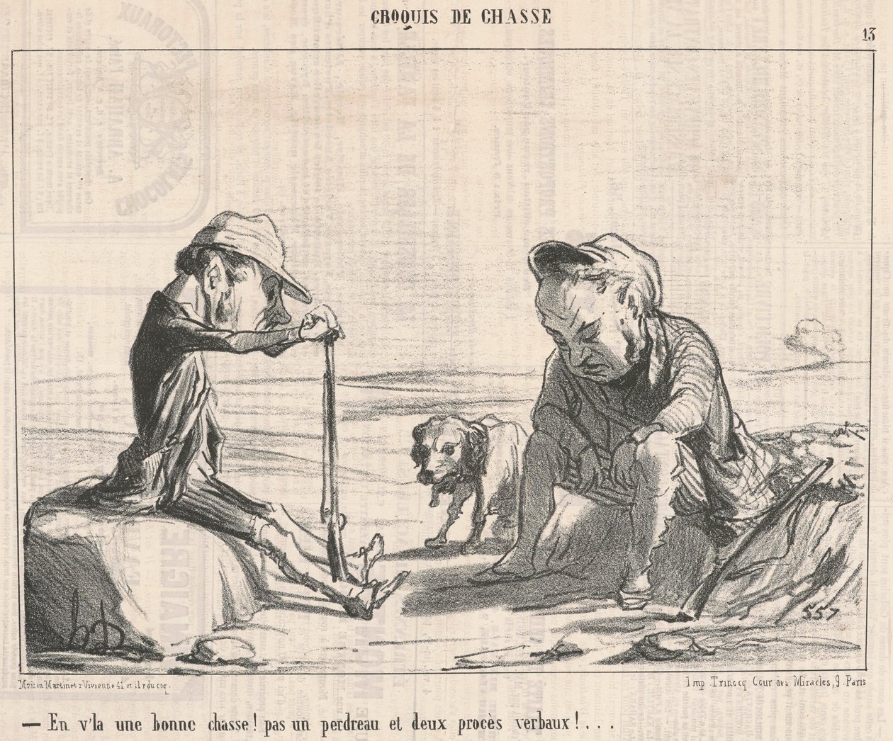 Här är en bra jakt! ... av Honoré Daumier
