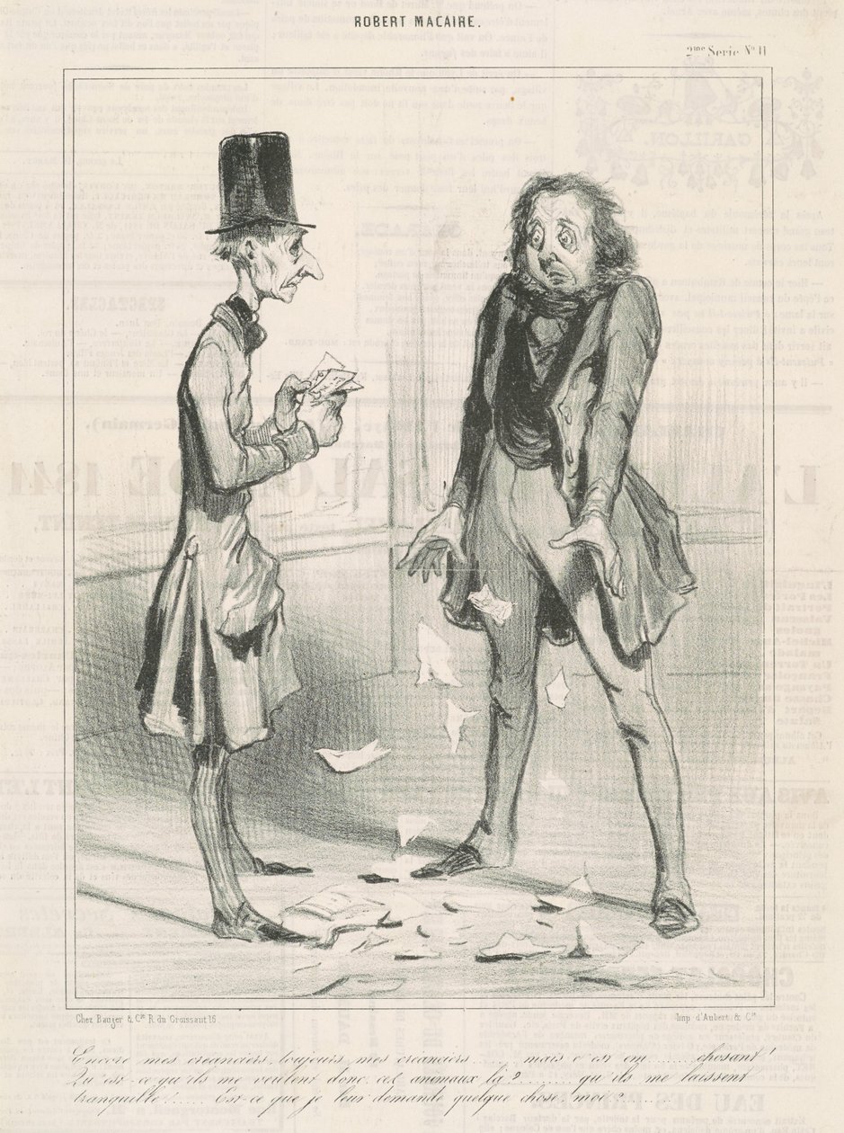 Fortfarande mina fordringsägare, alltid... av Honoré Daumier