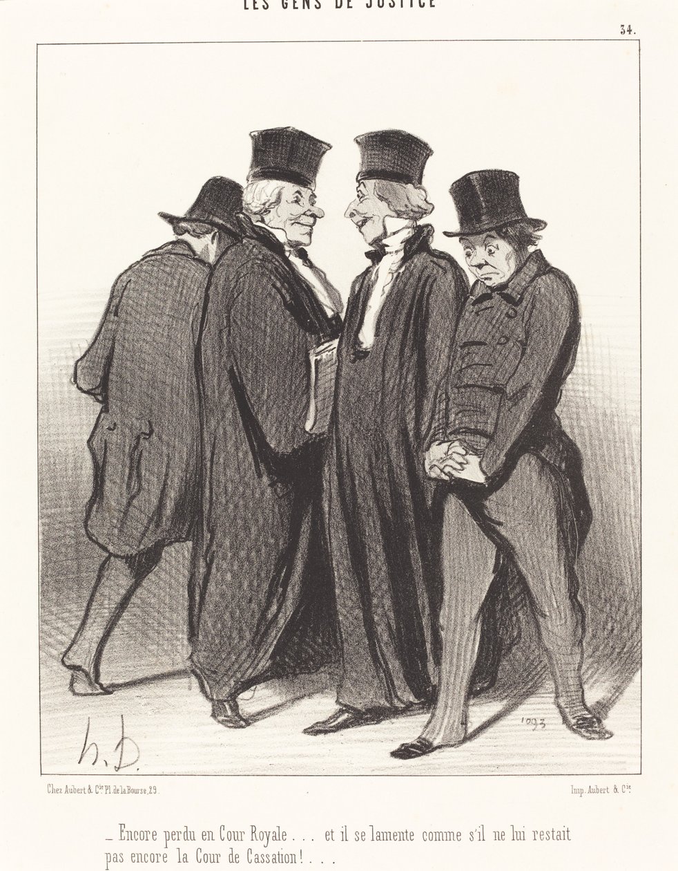 Förlorad igen i det kungliga hovet... och han beklagar... av Honoré Daumier