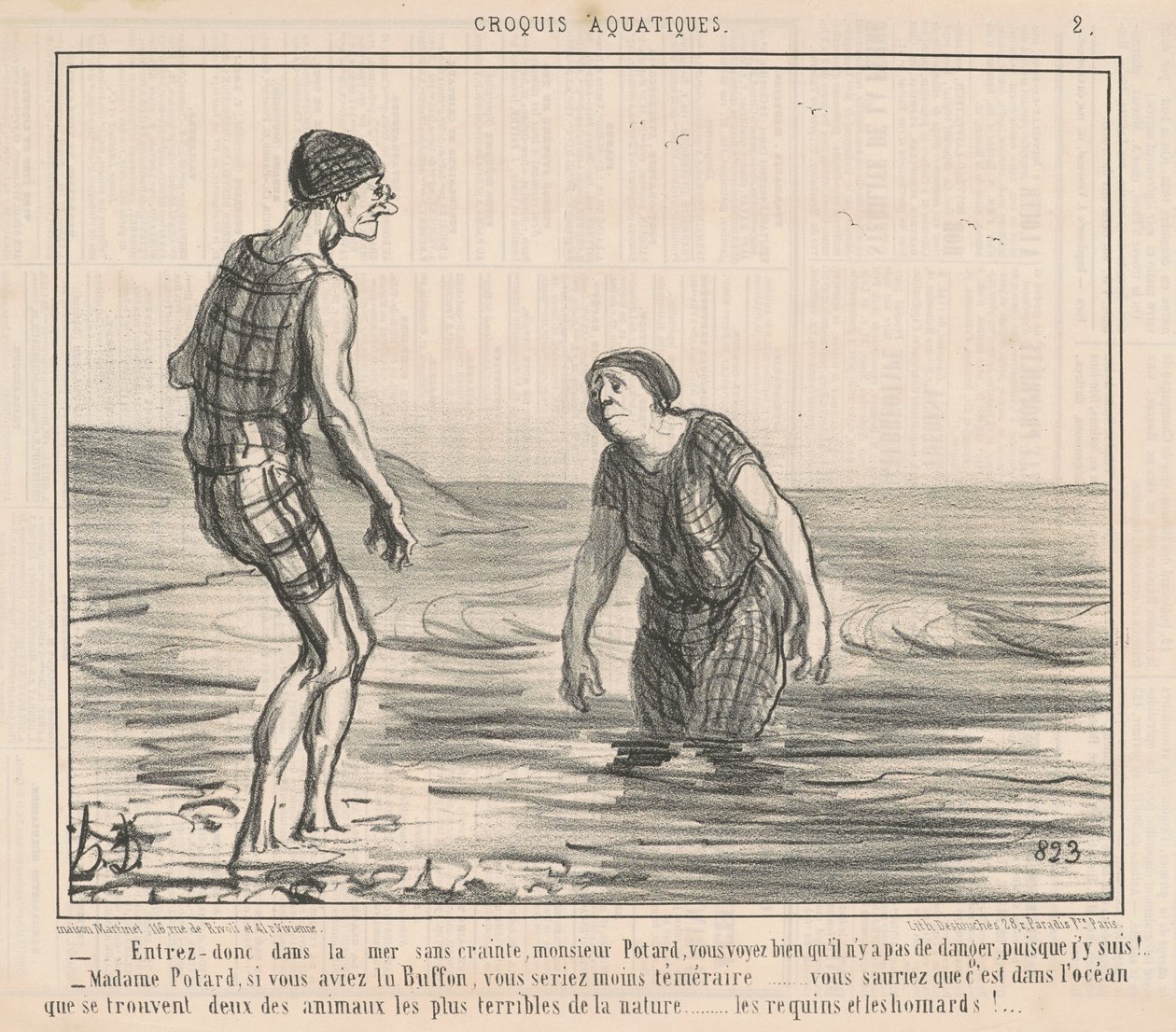 Gå ut i havet utan rädsla... av Honoré Daumier