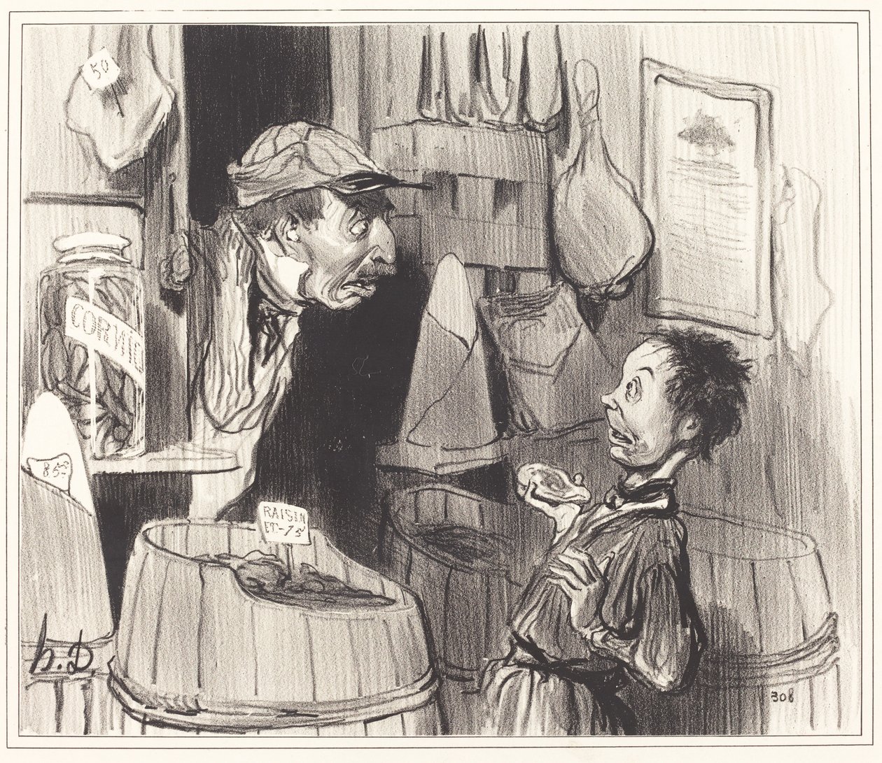 Citizen livsmedelsbutik, ren och fläckfri krigare... av Honoré Daumier