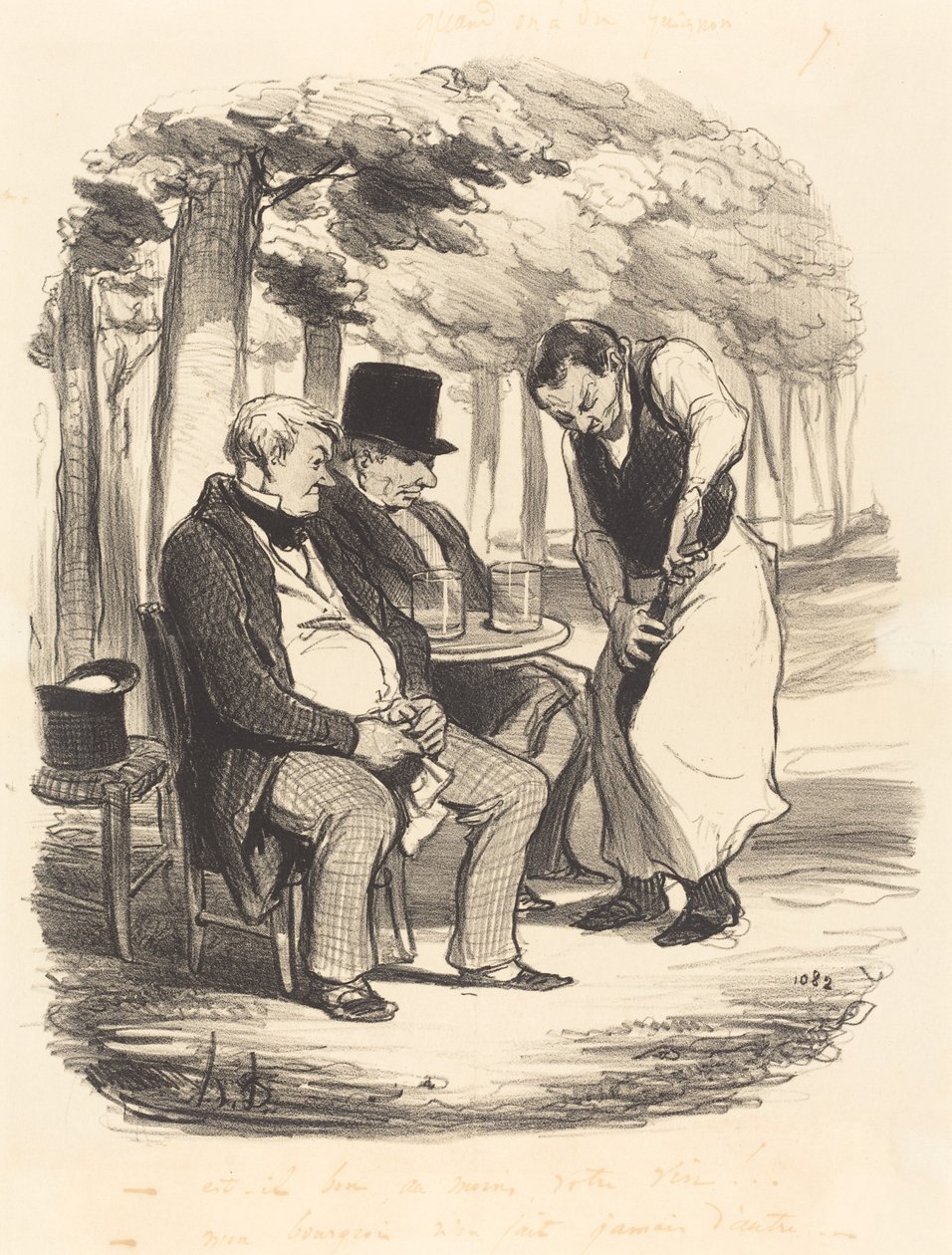 Är det gott, åtminstone, ditt vin!... av Honoré Daumier