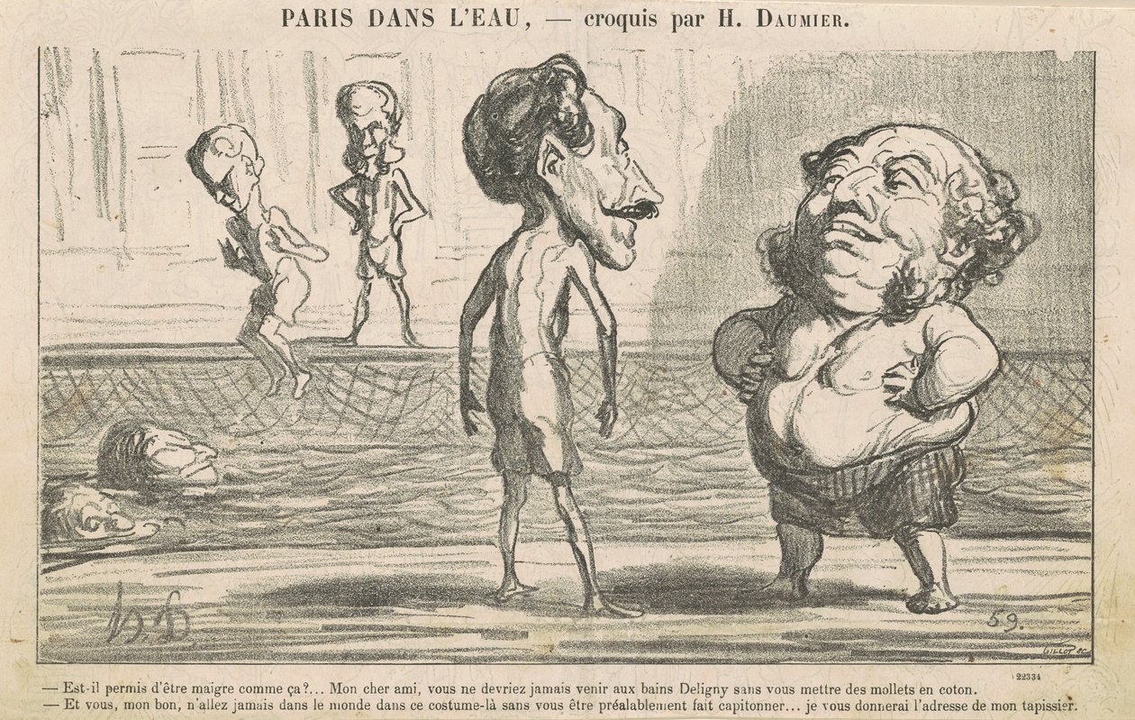 Är det tillåtet att vara smal så! ... av Honoré Daumier