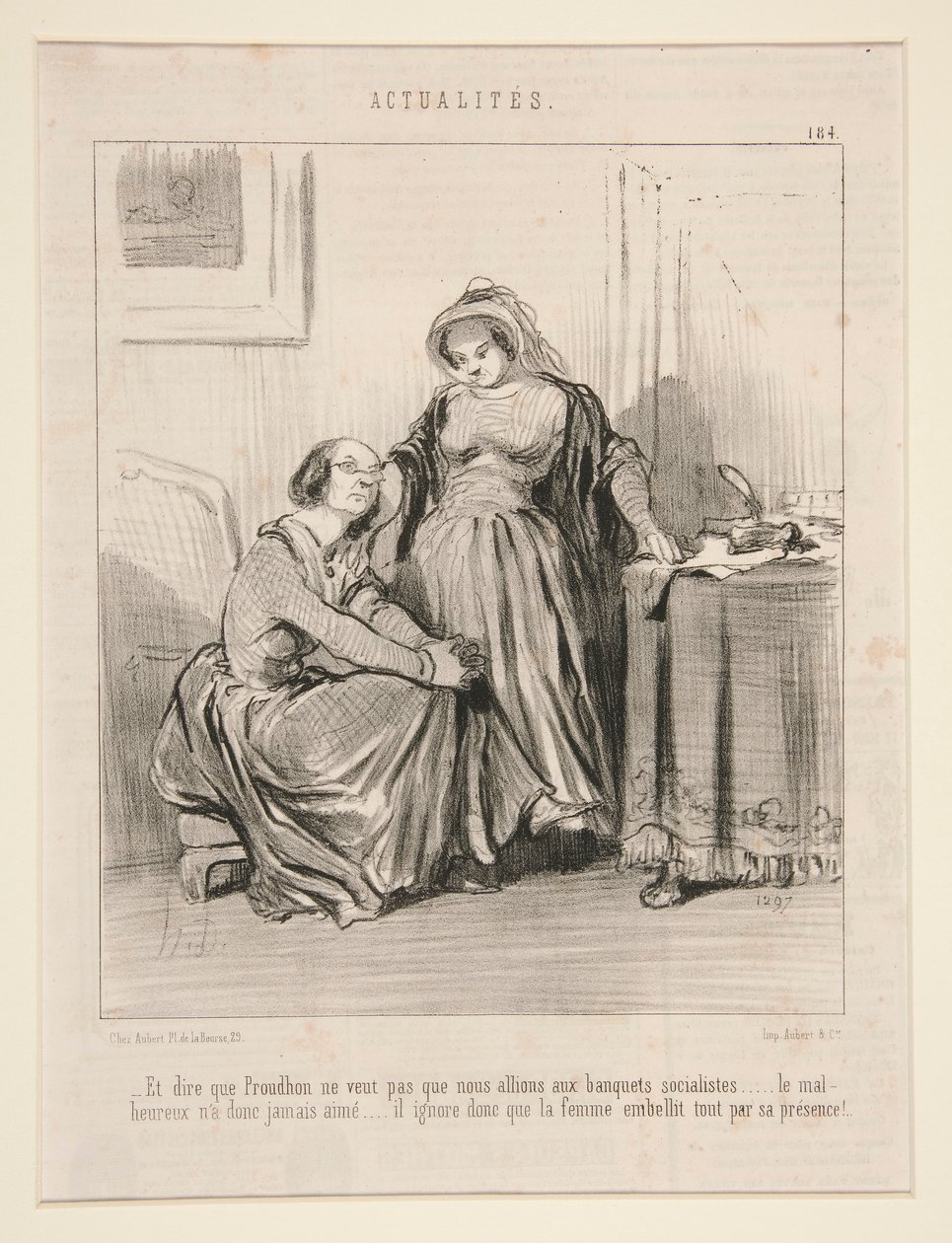 Och att säga att Proudhon inte vill att vi ska gå på socialistiska banketter av Honoré Daumier