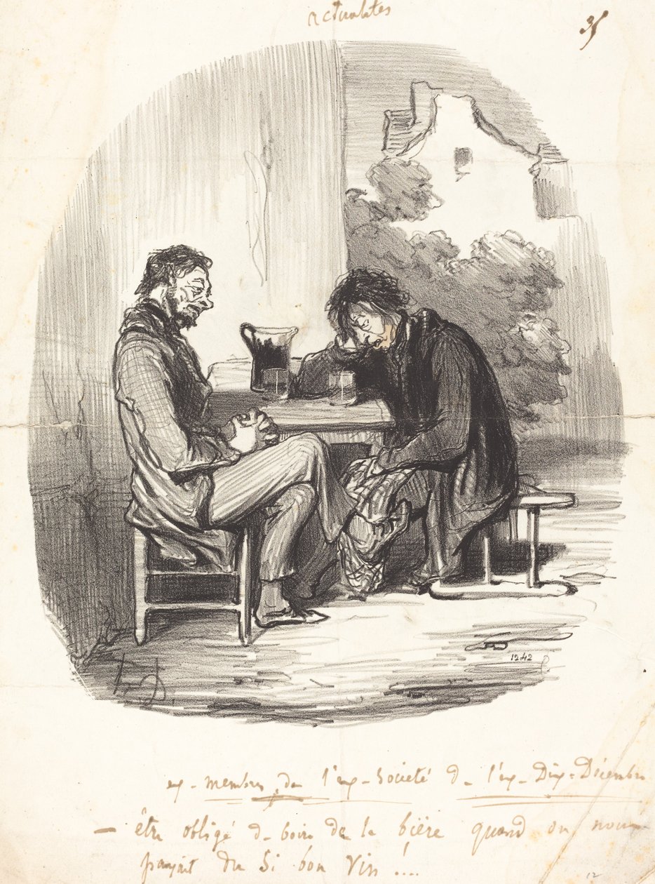 Ex-medlemmar i ex-Dix-December ex-society av Honoré Daumier