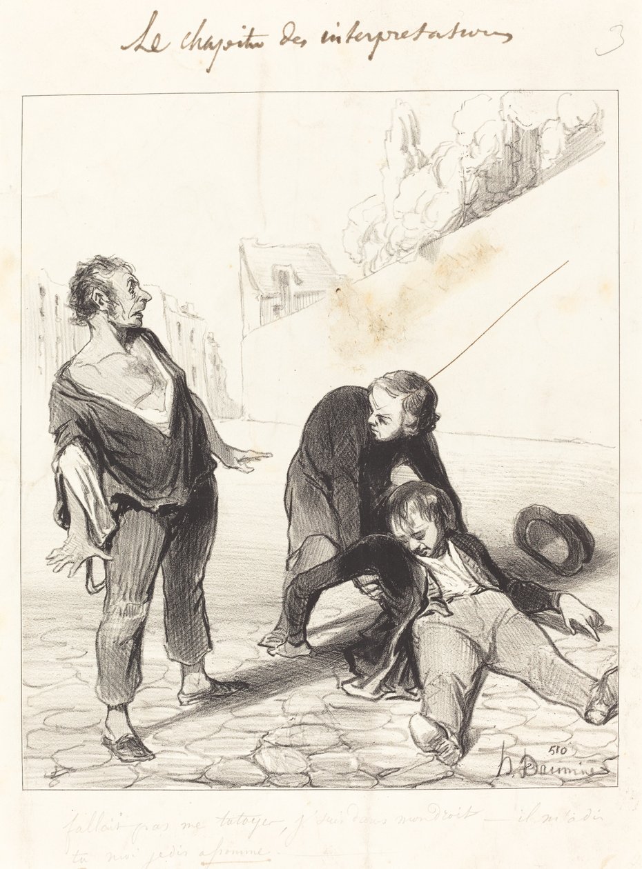 Du borde inte kalla mig bekant, jag är med... av Honoré Daumier