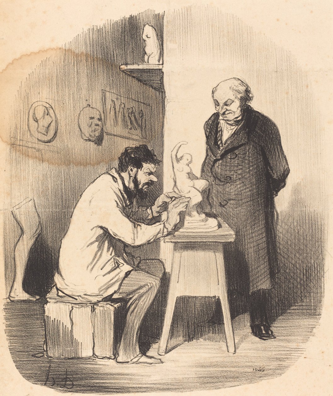 Jag måste tvinga dig att göra det en dag... av Honoré Daumier