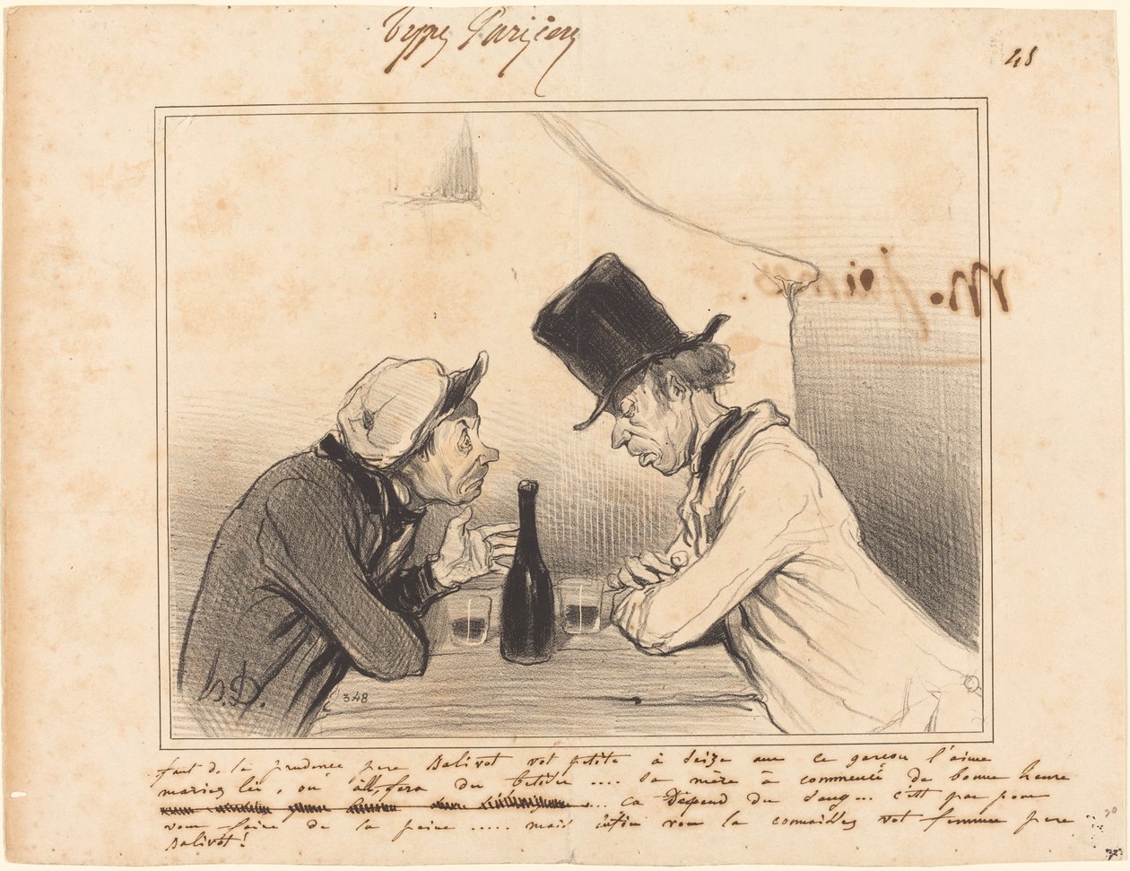 Du måste vara försiktig Fader Balivot, din lilla är sexton... av Honoré Daumier