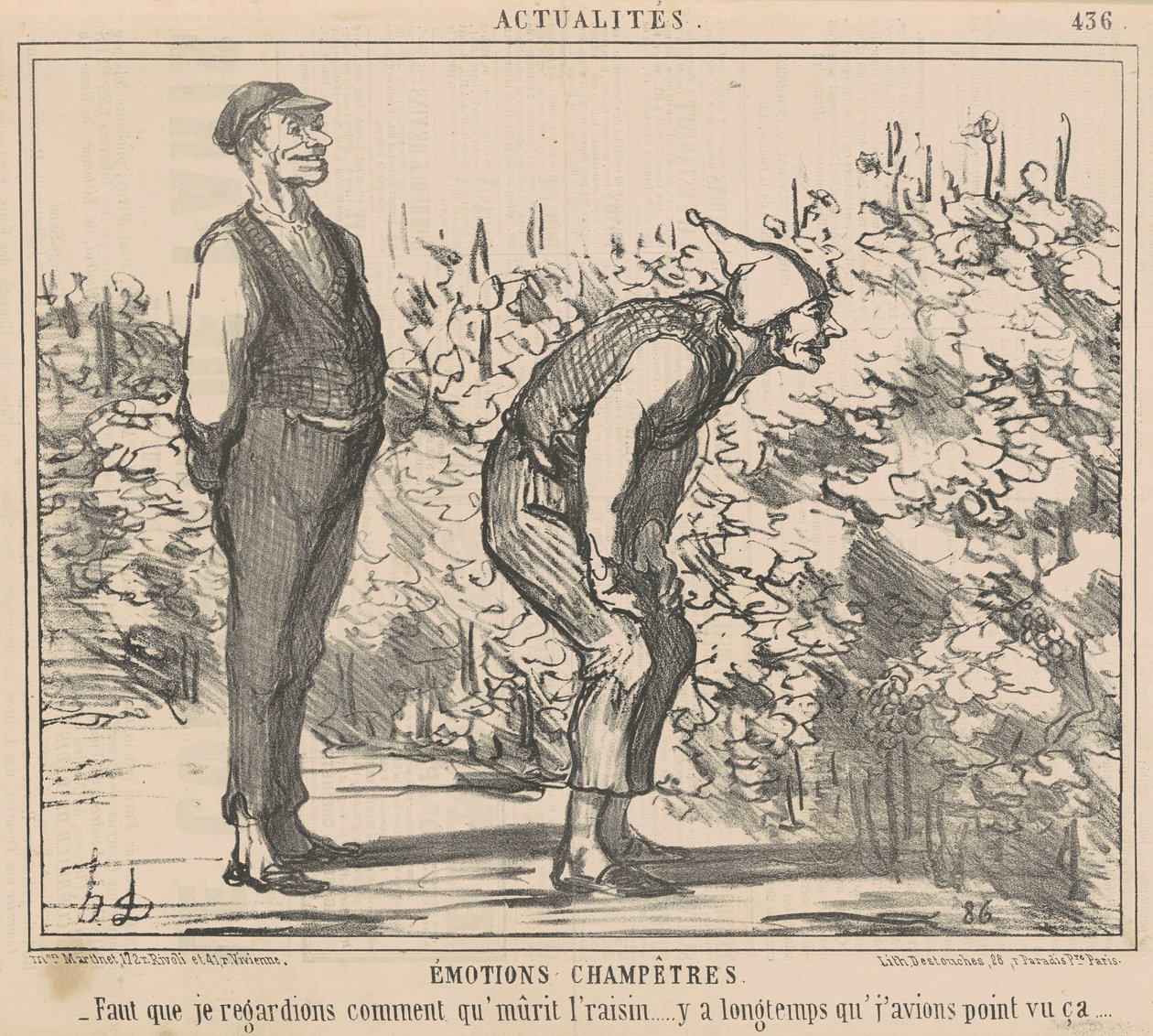 Jag måste se hur druvan mognar... av Honoré Daumier