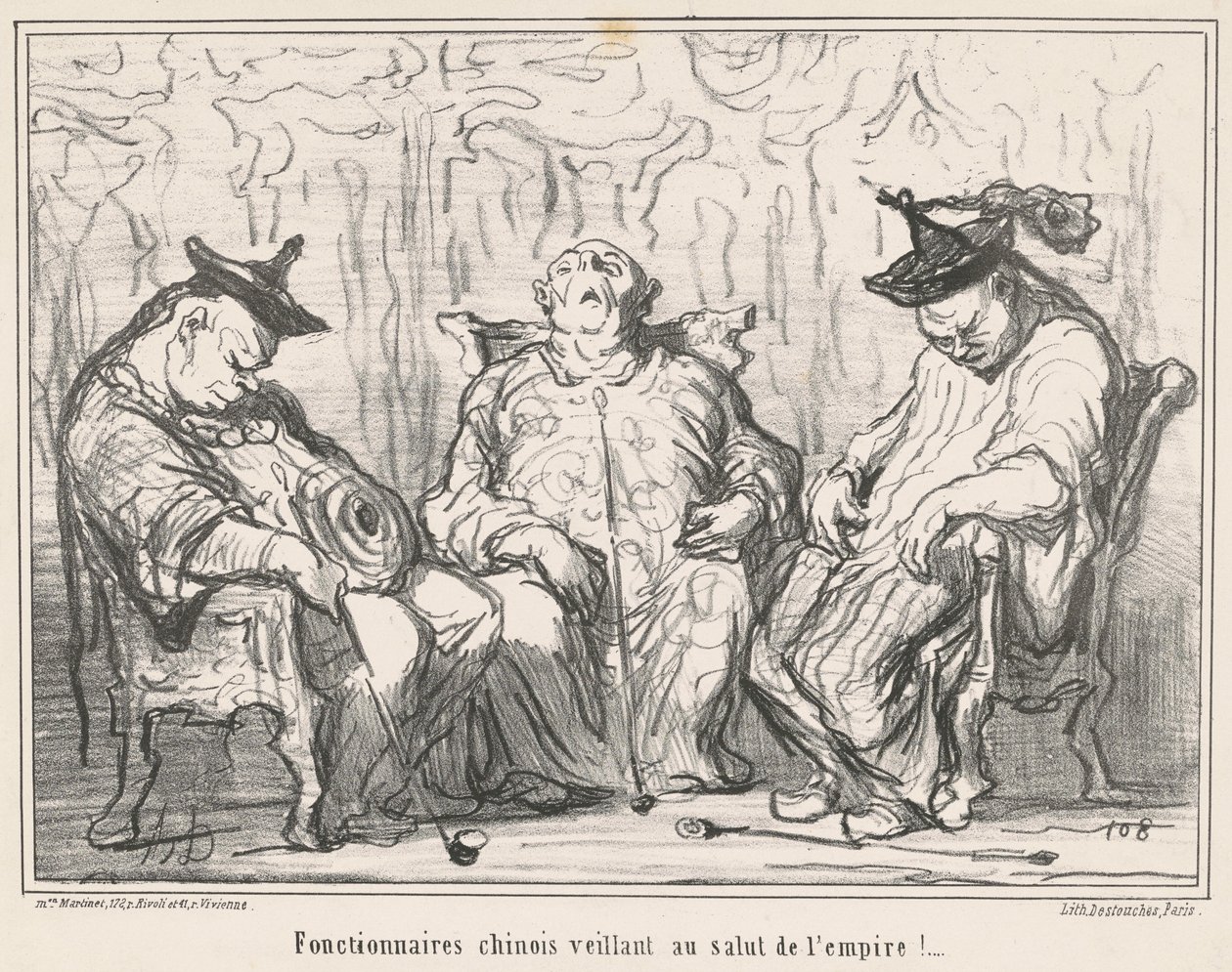 Tjänstemän ... vakar över imperiets frälsning! ... av Honoré Daumier