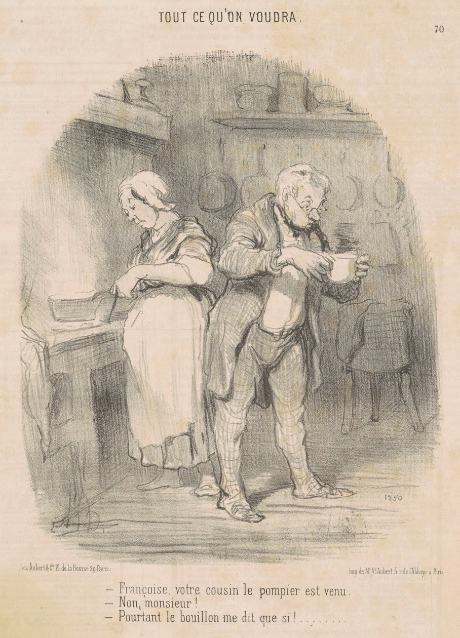 Francois, din kusin brandmannen kom... av Honoré Daumier