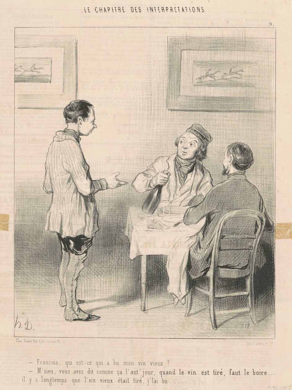 François, som drack mitt vin... av Honoré Daumier