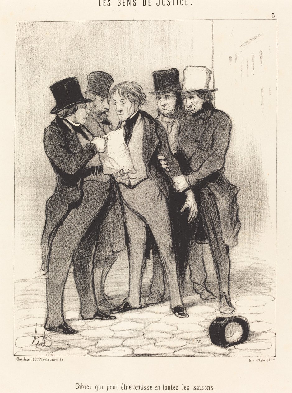 Vilt som kan jagas under alla årstider av Honoré Daumier