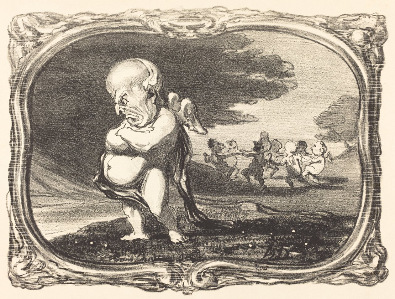 Uppgång och fall för O. Stråle av Honoré Daumier
