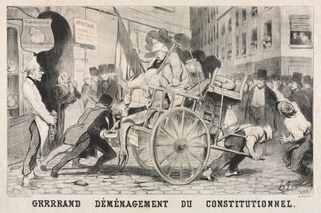 Stort avlägsnande av det konstitutionella etablissemanget, 1846. av Honoré Daumier