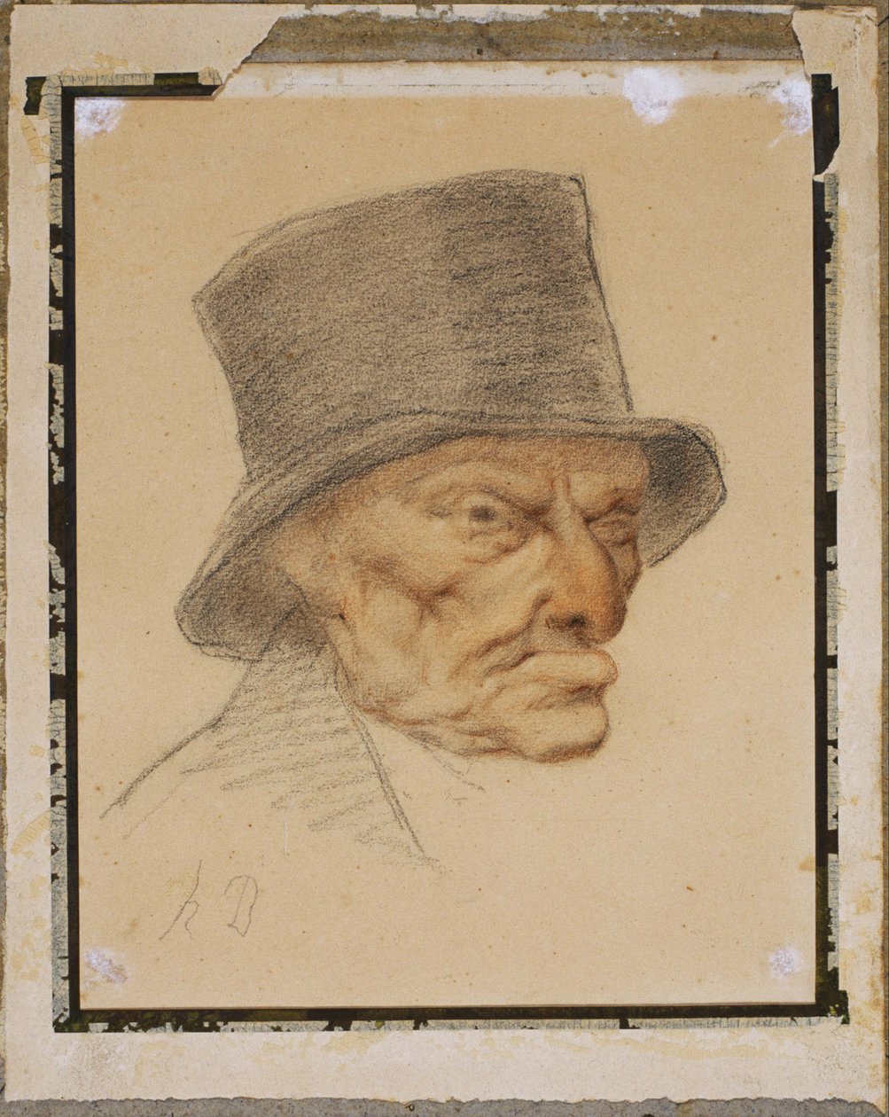 Chef för en gammal man av Honoré Daumier
