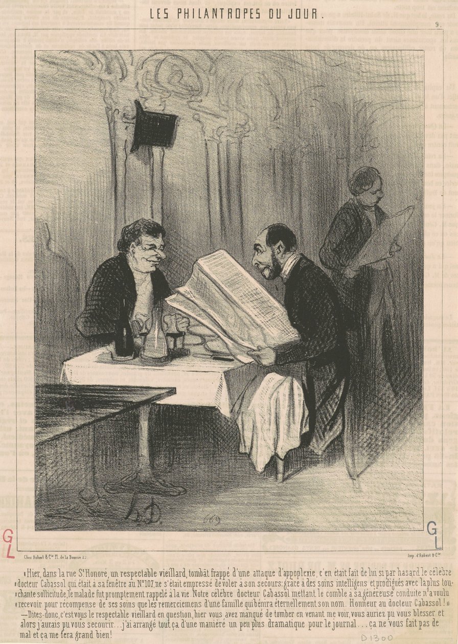 Igår i rue Saint-Honoré ... en gammal man av Honoré Daumier