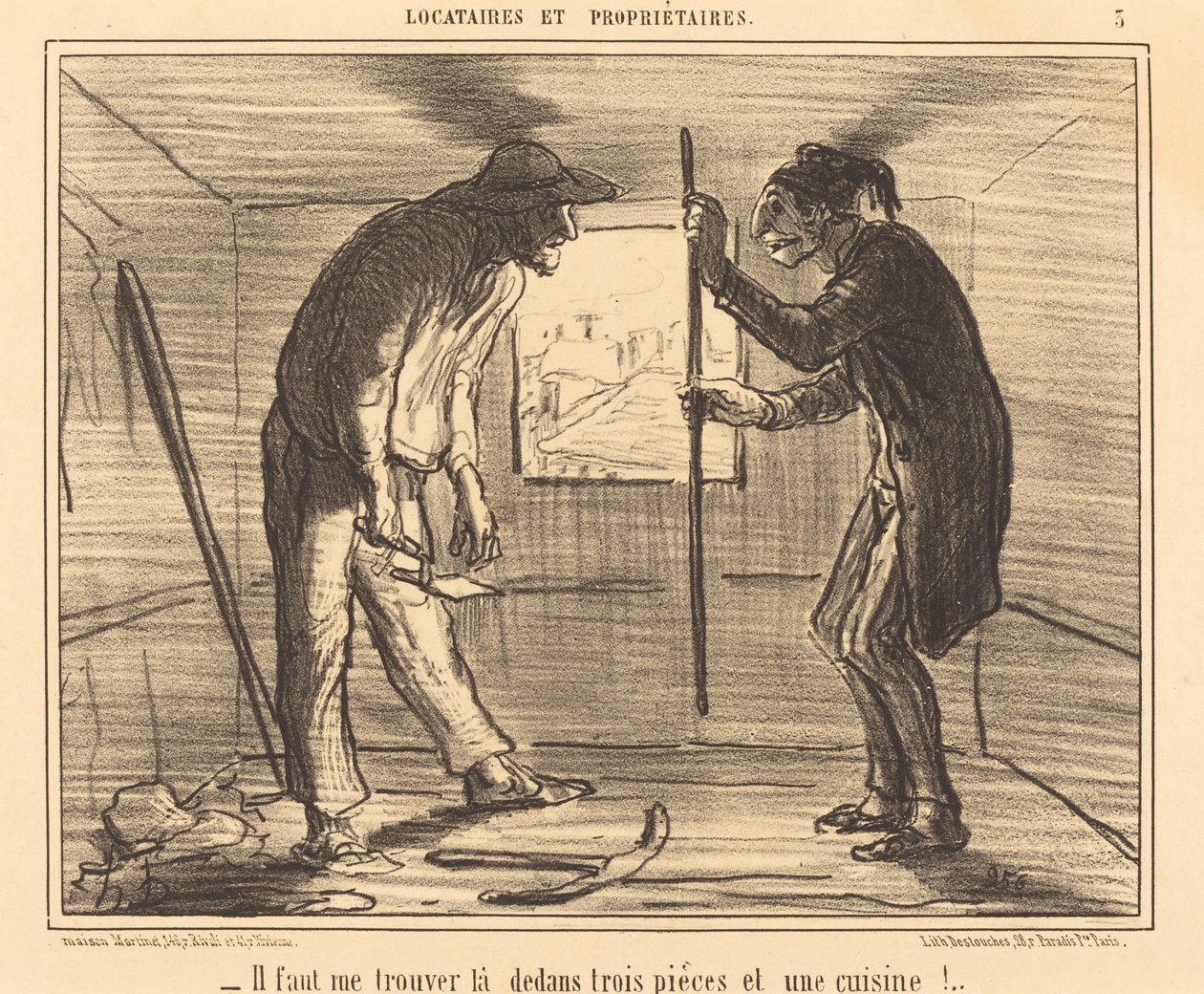 Du måste hitta mig... tre rum... av Honoré Daumier
