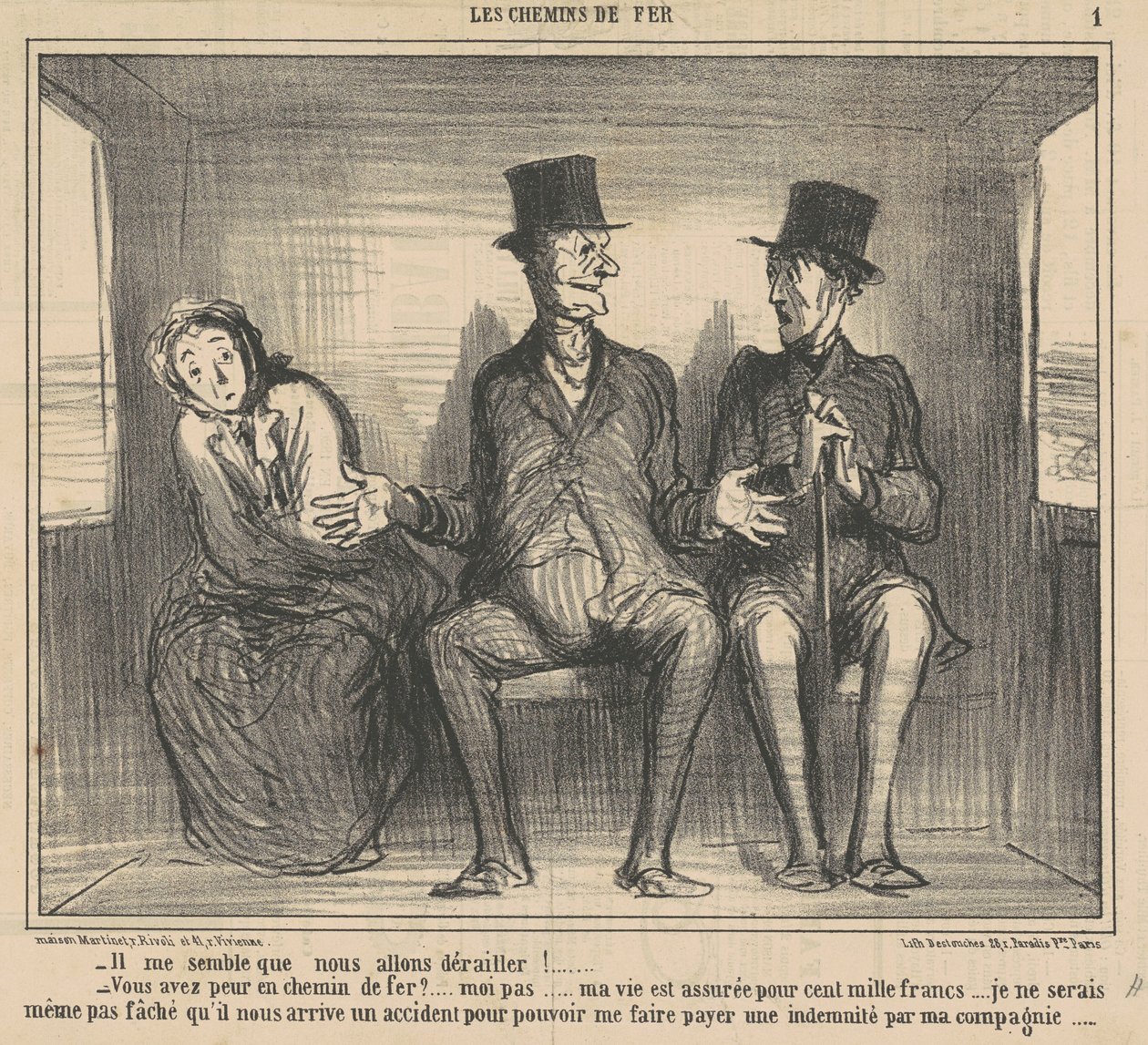 Det verkar för mig att vi kommer spåra ur... av Honoré Daumier