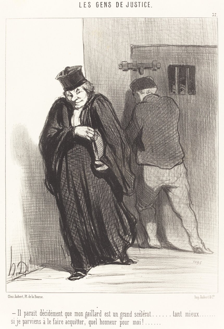 Det verkar som om min kille är en stor skurk... av Honoré Daumier