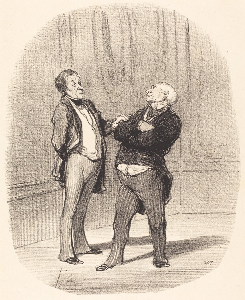 Det är ett krig... hyrorna kommer... att gå ner... av Honoré Daumier